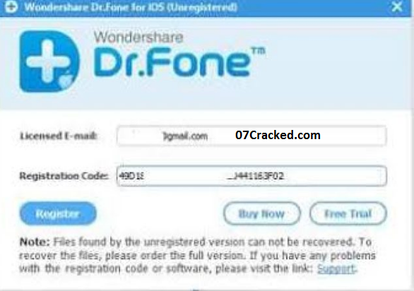 Wondershare Dr.Fone key